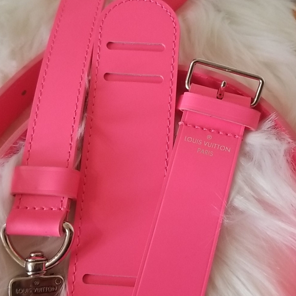 NEW UNUSED LOUIS VUITTON PINK KEEPALL STRAP SET - Picture 5 of 8